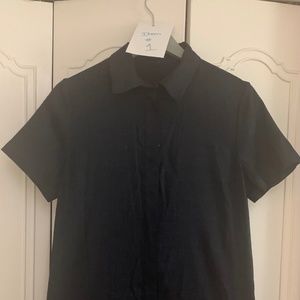 Theory-Navy Melange Button Down dress
